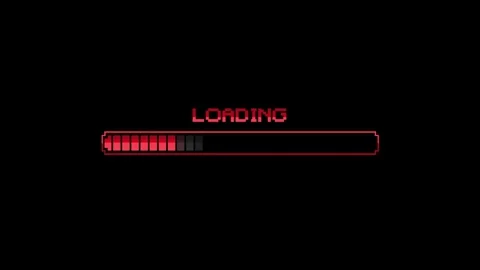 Loading bar animation with processing percentage 0-100, alpha channel Stock Footage 297480493