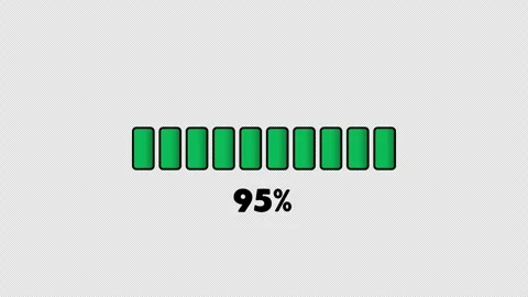 Loading Bar Animation with Rectangles and Percentages Stock Footage 300899268
