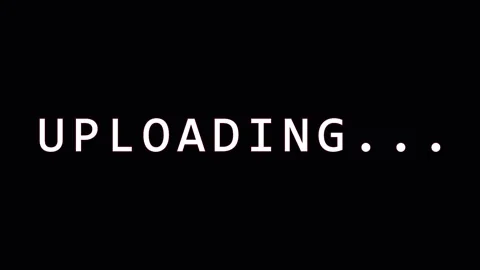 Loading bar animation with red and white text during digital data transfer .. Stock Footage 343475561