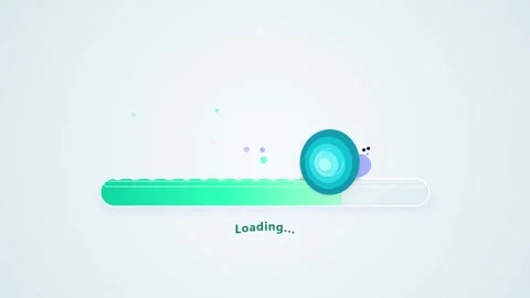 Loading bar animation with rotating elements indicates process or download .. Stock-Footage 346243905