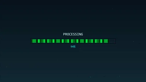 Loading bar animation showing processing status and completion percentage o.. Stock Footage 327983606