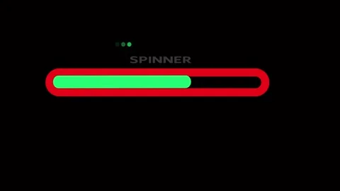 Loading bar animation with spinner text Vidéo 330758478