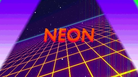 Loading bar appearing triggers filling and fading, NEON WAVE glitching by cursor Stock Footage 311415902