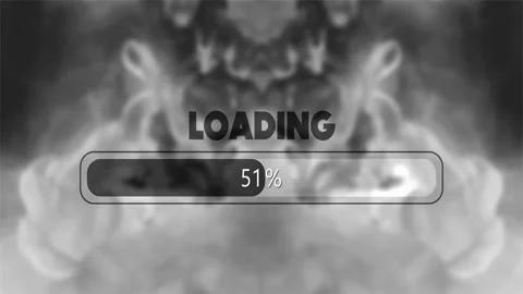 Loading bar on the background of smoke, ... | Stock Video | Pond5