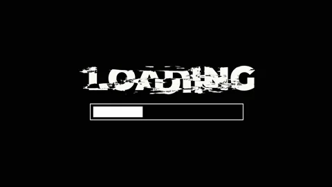 Loading bar on a black screen with glitch effect Stock Footage 132086683