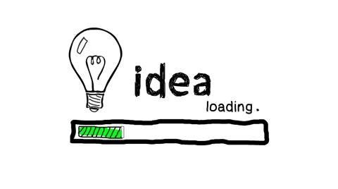 Loading bar with bulb, creativity, big idea, innovation concept Stock Footage