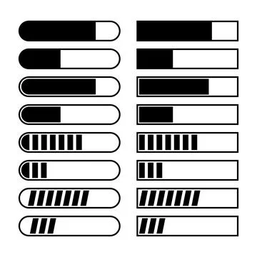 Loading Bar Bundle Files Progress Bar Cut Files Loading Vector Files Stock Illustration