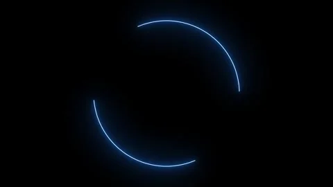 Loading Bar Circle animation, Loading neon circles icon on background video Stock Footage 282590401