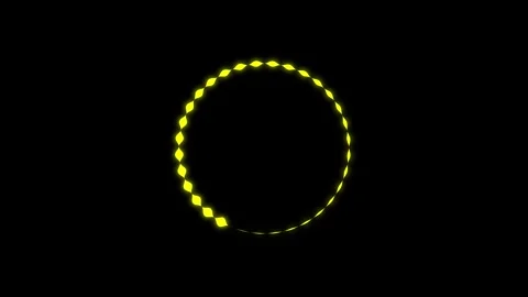 Loading Bar Circle animation, Loading neon circles icon on background video.. Stock Footage 303553596