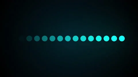 Loading bar, computer generated. Serial appearance and disappearance of points Stock Footage 134778503