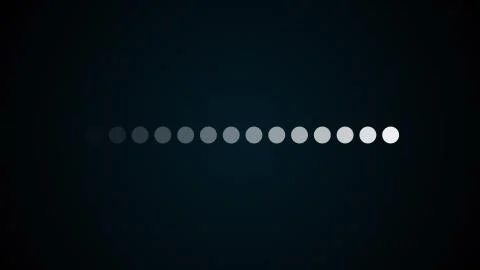 Loading bar, computer generated. Serial appearance and disappearance of points 库存插图
