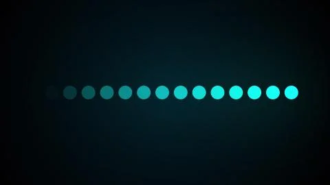 Loading bar, computer generated. Serial appearance and disappearance of points 库存插图