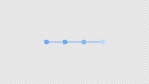 Loading bar with connected circular nodes flat UI overlay element animation Stock Footage 336186839