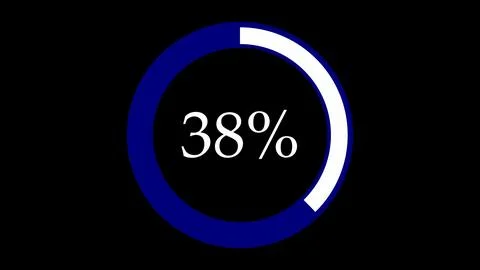 Loading bar counting icon on black color background. 스톡 사진