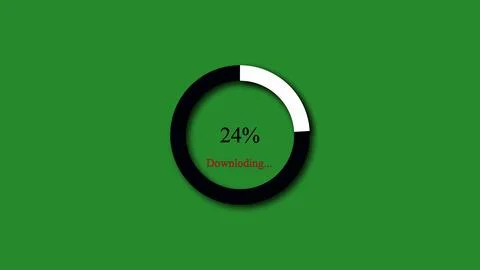 Loading bar counting icon on green background. 스톡 사진