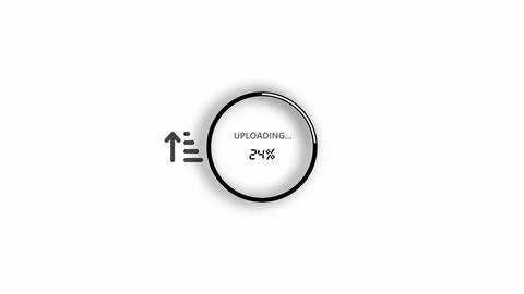 Loading bar counting icon on white background. Stock Photos