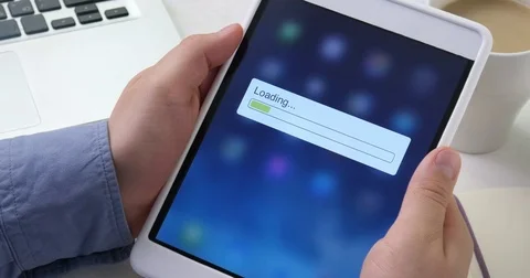 Loading bar on the digital tablet Stock Footage