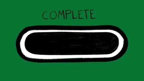 Loading Bar Doodle Animation Green Screen Video stock 323468662