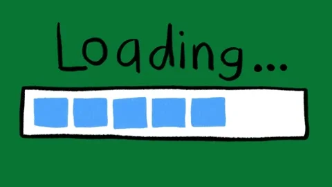 Loading Bar Doodle Animation Green Screen Stock Footage 323468663
