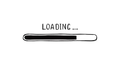 Loading bar doodle element. Hand drawn Stock Illustration