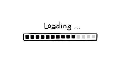 Loading bar doodle element. Hand drawn Stock Illustration