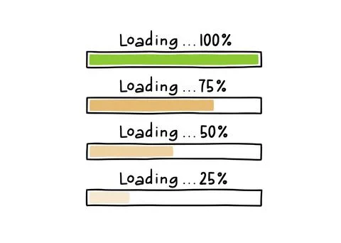 Loading bar doodle element. Hand drawn Stock Illustration