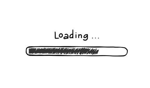 Loading bar doodle element. Hand drawn Illustrazione stock