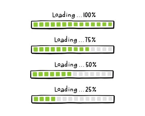 Loading bar doodle element. Hand drawn Stock Illustration