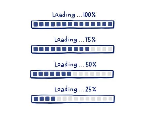 Loading bar doodle element. Hand drawn Stock Illustration