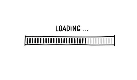 Loading bar doodle element. Hand drawn Stock Illustration