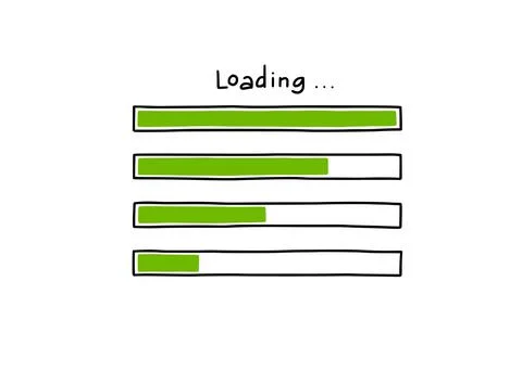 Loading bar doodle element. Hand drawn Stock Illustration
