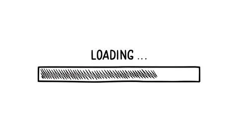 Loading bar doodle element. Hand drawn Stock Illustration