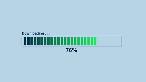 Loading bar download bar screen, Download Bar progress 2d with alpha matte Video stock 335732787