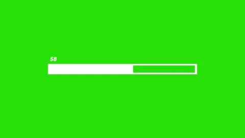 Loading bar downloading bar green screen Stock Footage 293296834