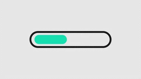 Loading Bar Downloading Progress Animation Transparent Background 4K Stock Footage 297021222