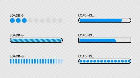 Loading Bar Downloading Progress Animation Transparent Background 4K Stock Footage 297022631