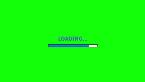Loading bar downloading progress animation (Chroma key) Stock Footage 311587640