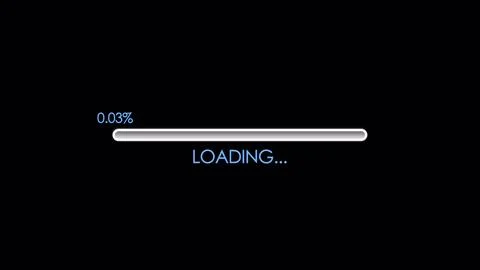 Loading bar downloading progress animation. Futuristic progress loading bar 0 스톡 일러스트