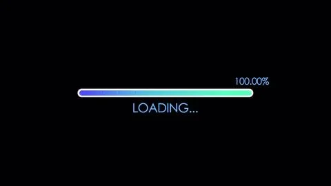Loading bar downloading progress animation. Futuristic progress loading bar 0 스톡 일러스트