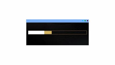 Loading bar element on a window. black color progress loading bar. Stock Illustration