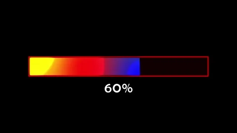 Loading bar gradient smooth animation on balck background 4K Stock Footage 321040932