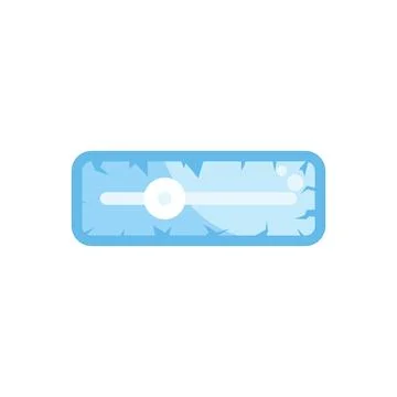 Loading bar with ice effect representing progress and cold environment Stock Illustration