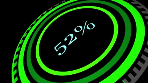 Loading bar icon animation with 100% Completed indicator. Stock Footage 286142884