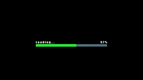Loading bar icon animation with % indicator. Stock Footage 286142937
