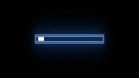 Loading bar icon on a black color abstract background. Stock Illustration