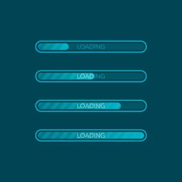 Loading bar icon. Creative web design element. Stock Illustration