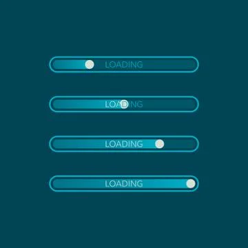 Loading bar icon. Creative web design element. Loading website progress. Illustrazione stock