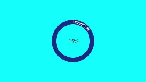 Loading bar icon on a cyan color abstract background. Stock Illustration