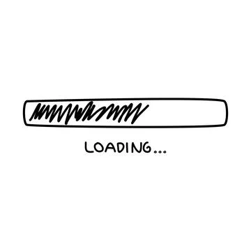 Loading Bar Icon Doodle Illustration Stock Illustration