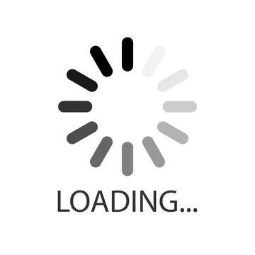 Loading bar icon in flat style. Progress indicator vector illustration on i.. Stock Illustration